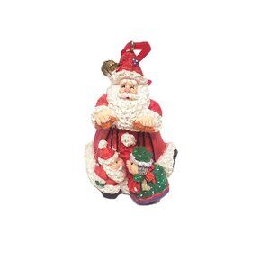 1994 Santa Claus Mrs Claus Puppets Marionettes Resin Christmas Ornament II Inc